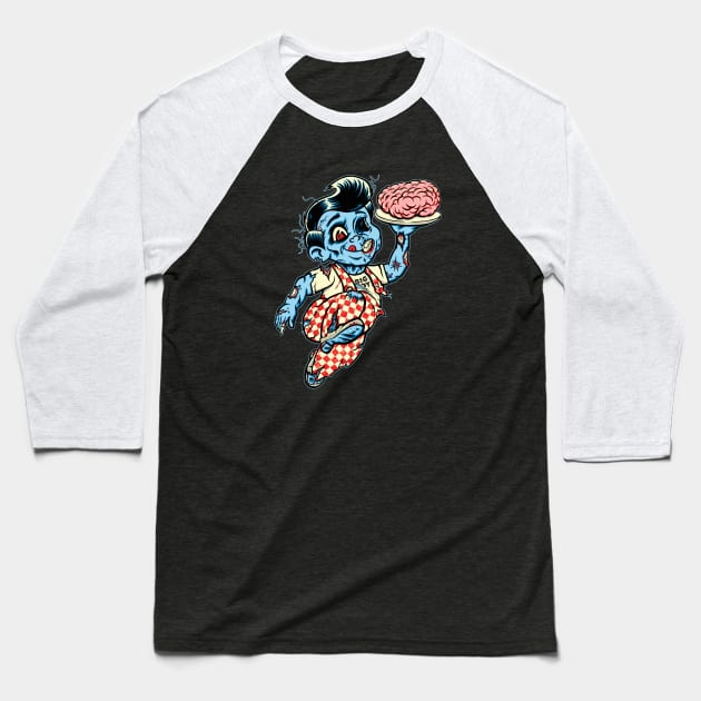 Zombie Boy Baseball T-Shirt by PhantomGrizzly